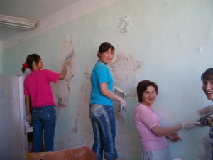 Then there was the day I walked into class to discover a few of the students painting the walls. 