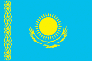 The flag of the Republic of Kazakhstan