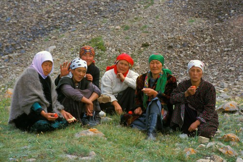 This second picture reminds me of the women who I knew in my village of Jerkazar, near the capital city of Bishkek.  The women were of Muslim heritage (but not practicing Muslims) and wore scarves over their hair.  They were/are the hardest working segment of the population.