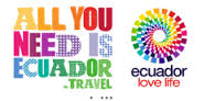 An advertising sign for Ecuador